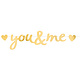 Letterslinger Liefde 'You & Me' Goud
