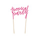 Cake Topper Tropical Party Roze (24cm)