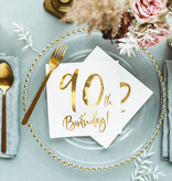 Servetten 90th Birthday Goud (20st)