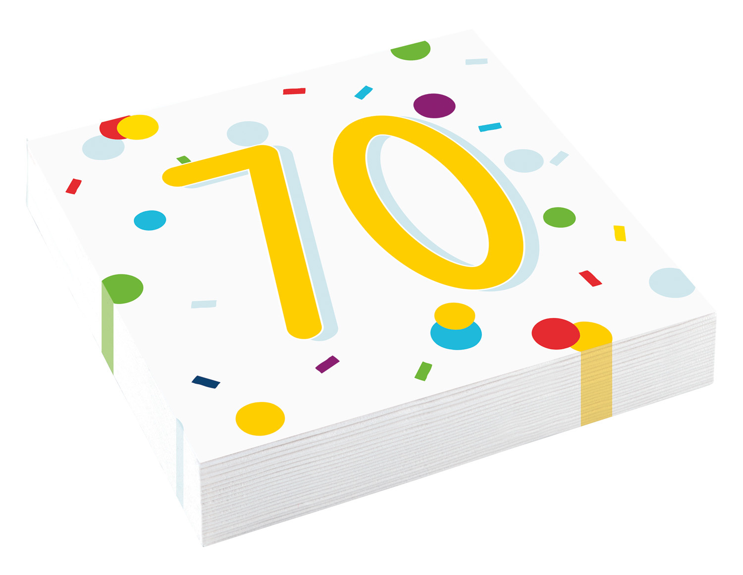 Feestservetten 70 Jaar Confetti (20st) afbeelding