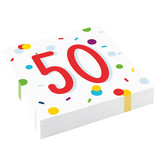 Feestservetten 50 Jaar Confetti (20st)