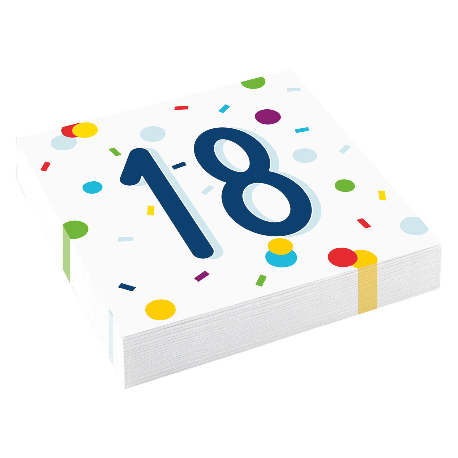 Feestservetten 18 Jaar Confetti (20st) afbeelding