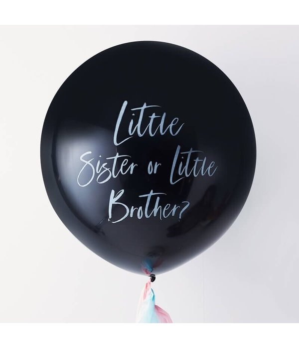 Gender Reveal Ballon Groot Brother or Sister (90cm)