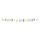 Letterbanner 70 Jaar Happy Birthday Confetti (1.8m)