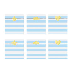 Traktatiezakjes Yummy Lichtblauw 13x14cm (6st)