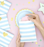 Traktatiezakjes Yummy Lichtblauw 13x14cm (6st)