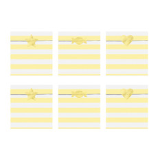 Traktatiezakjes Yummy Lichtgeel 13x14cm (6st)