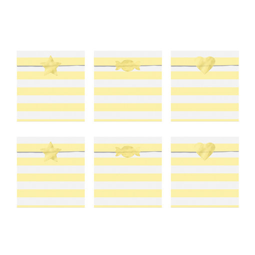 Traktatiezakjes Yummy Lichtgeel 13x14cm (6st)