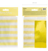 Traktatiezakjes Yummy Lichtgeel 13x14cm (6st)