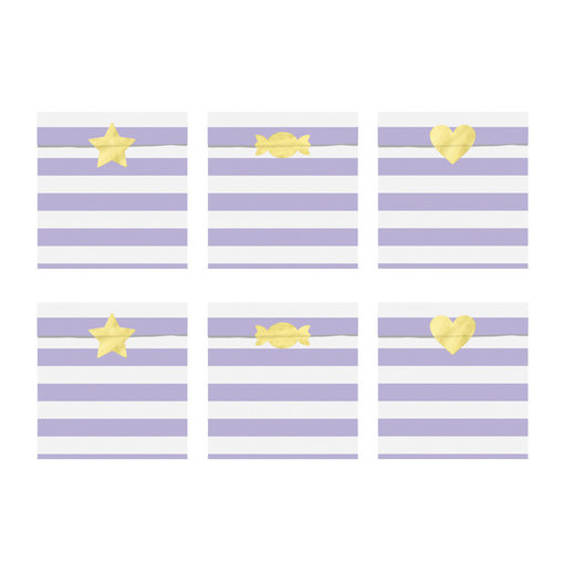 Traktatiezakjes Yummy Licht Lila 13x14cm (6st)