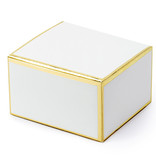 Geschenkdoosjes chique wit met gouden randen (10st)