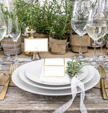 Geschenkdoosjes chique wit met gouden randen (10st)