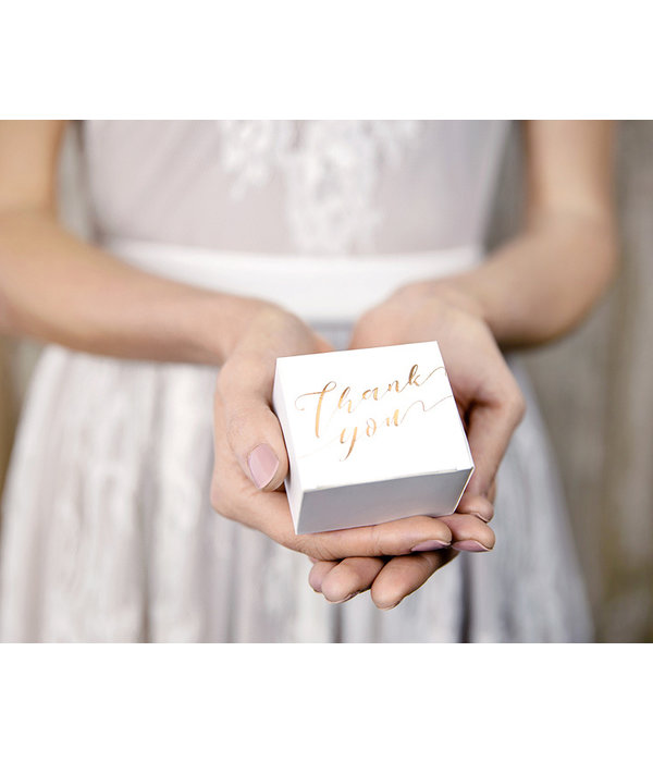Bedankt Doosjes 'Thank You' goud (10st)