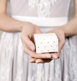 Geschenkdoosjes wit met gouden hartjes (10st)