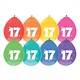 Ballonnen 17 Jaar Mix Kleuren (8st)