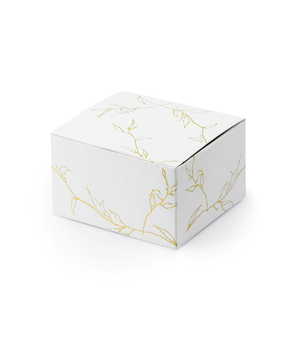 Traktatiedoosjes met gouden takjes print (10st)