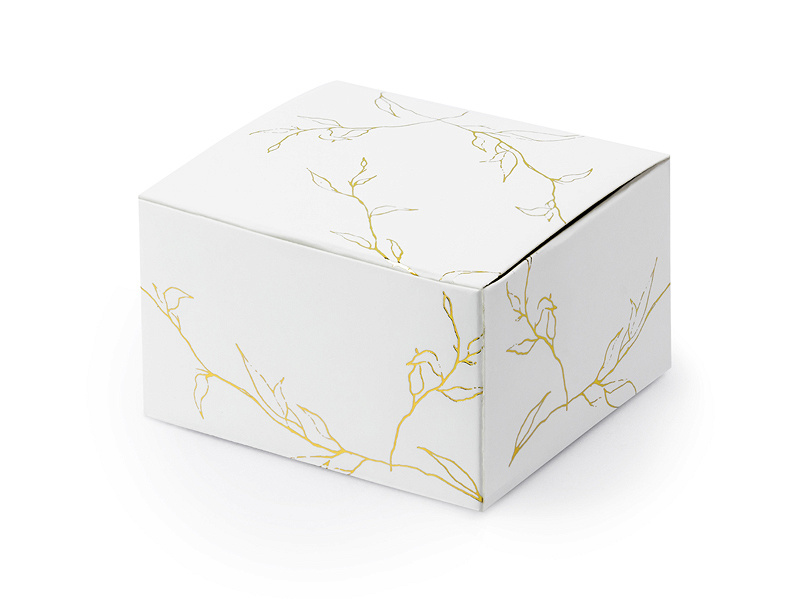 Traktatiedoosjes met gouden takjes print (10st) afbeelding