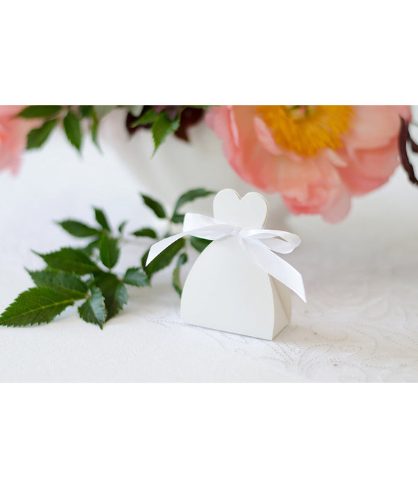 Bruiloft geschenkdoosjes wit (10st)