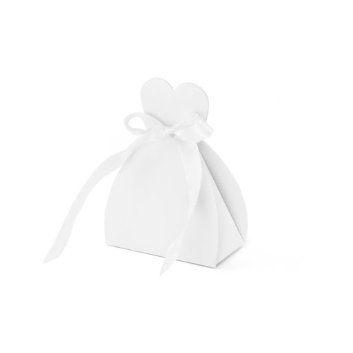 Bruiloft geschenkdoosjes wit (10st)