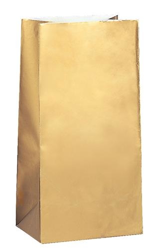 Papieren Gift Bags Goud Metallic (10st)