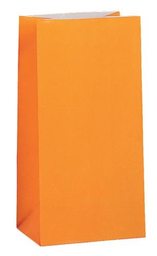 Papieren Giftbags Oranje (12st) afbeelding