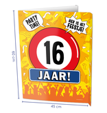Raambord 16 Jaar Verjaardag (60x45cm)