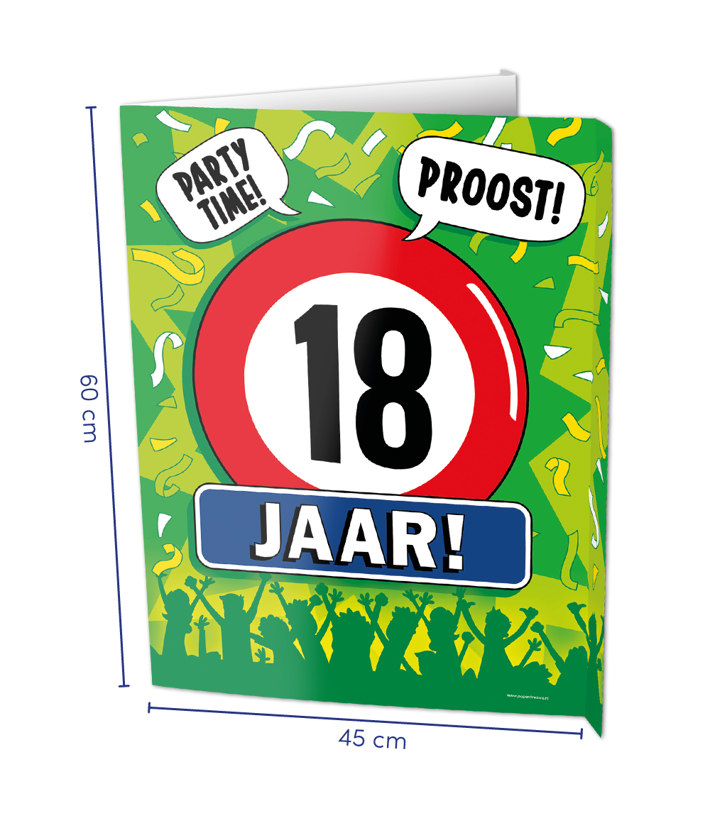 Raambord 18 Jaar Verjaardag (60x45cm)