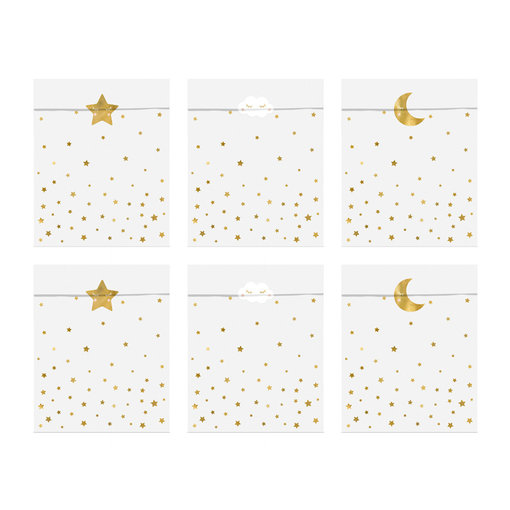 Traktatiezakjes Little Star 13x14cm (6st)
