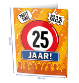 Raambord 25 Jaar Verjaardag (60x45cm)
