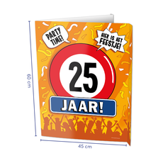 Raambord 25 Jaar Verjaardag (60x45cm)