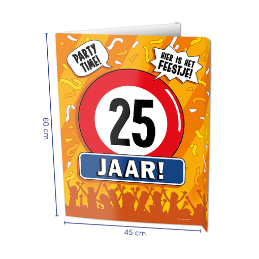 Raambord 25 Jaar Verjaardag (60x45cm)