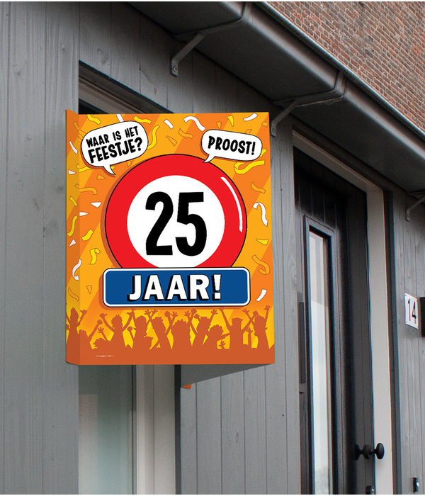 Raambord 25 Jaar Verjaardag (60x45cm)