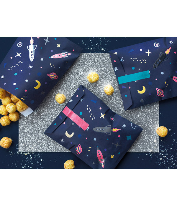 Traktatiezakjes Space 13x14cm (6st)