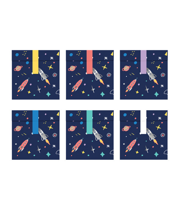 Traktatiezakjes Space 13x14cm (6st)