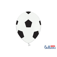 Voetbal Ballonnen Puur wit 30cm (6st)