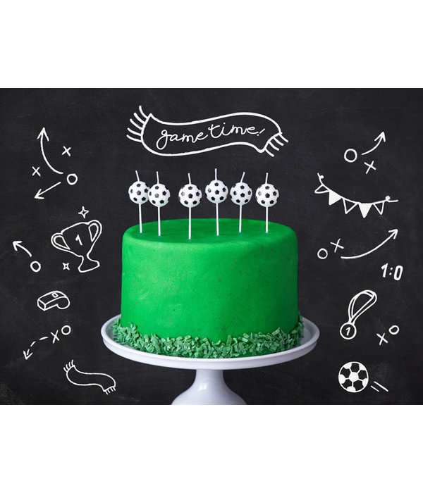 Voetbal Taartkaarsjes (6st)