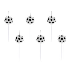 Voetbal Taartkaarsjes (6st)