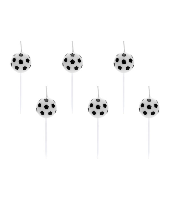 Voetbal Taartkaarsjes (6st)
