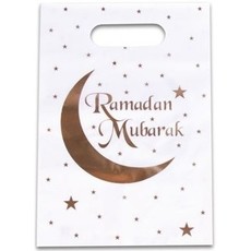 Uitdeelzakjes Ramadan Mubarak Wit/Goud (6st)