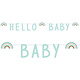 Letterslinger 'Hello Baby' Rainbow Mintgroen (1,4m)
