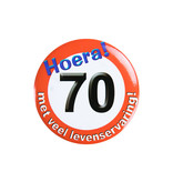Button Hoera 70 Jaar (5,5cm)