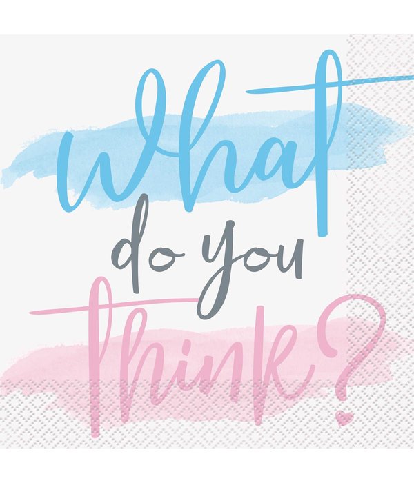Servetten Gender Reveal 'What Do You Think?' (16st)