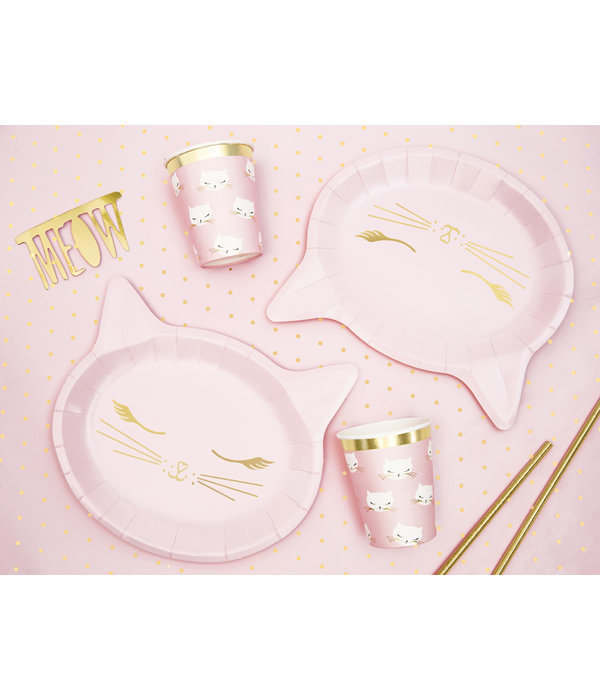 Bordjes Kat roze Cat Collection (6st)