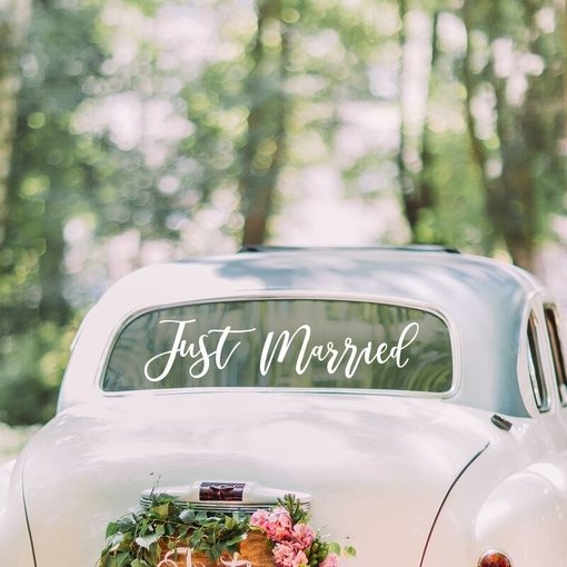 Just Married Auto Sticker