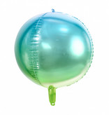 Folieballon schaduw groen/blauw 35cm