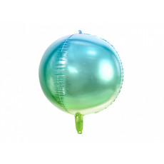 Folieballon schaduw groen/blauw 35cm