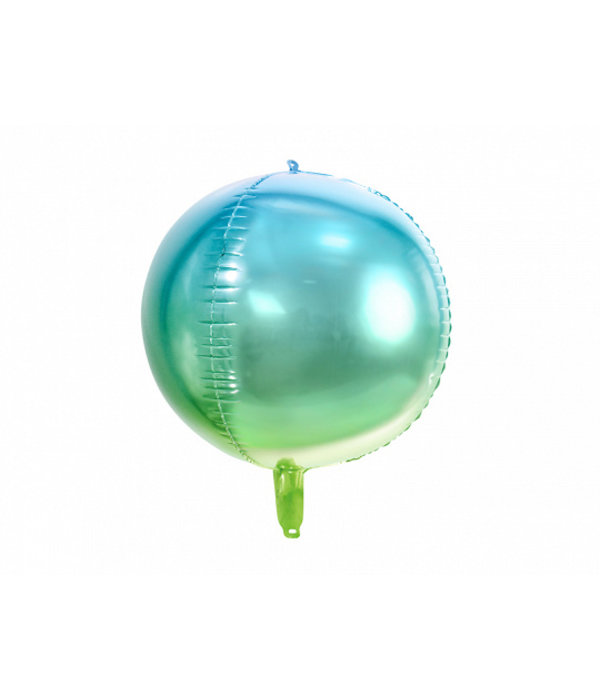Folieballon schaduw groen/blauw 35cm