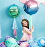 Folieballon schaduw groen/blauw 35cm
