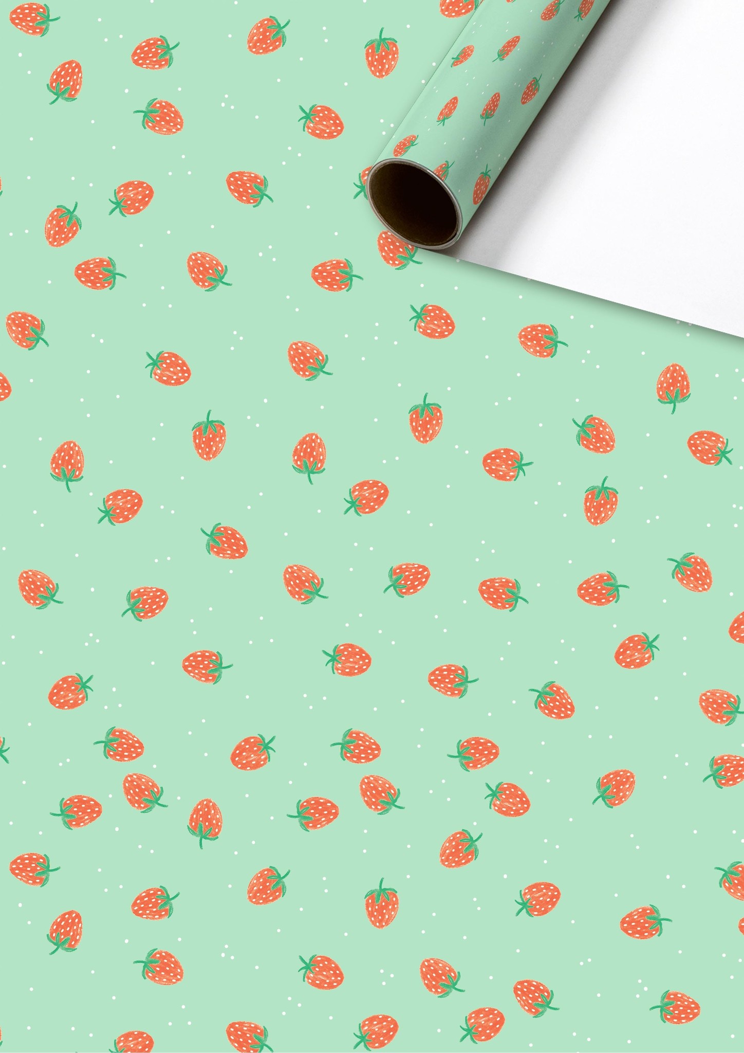 Rol Cadeaupapier Aardbeien 
