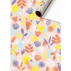Rol Cadeaupapier Bloemen Roze
